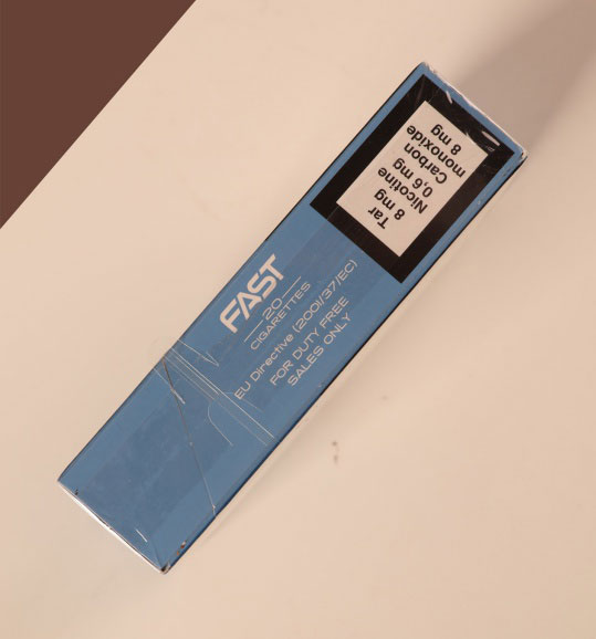 外烟包装口感品鉴:塞尔维亚Monus烟草公司FAST蓝 8mg